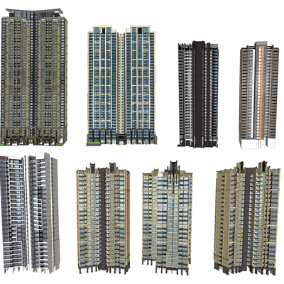 Modern high-rise residential tower building