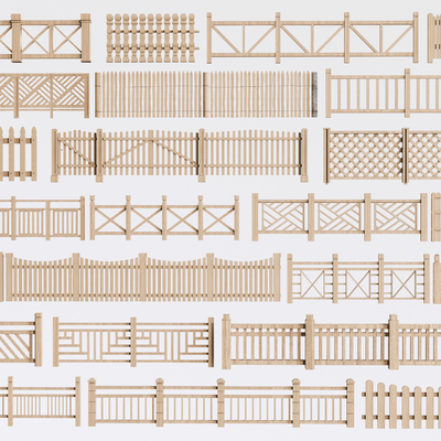 New Chinese Fence Wooden Fence Barrier Fence