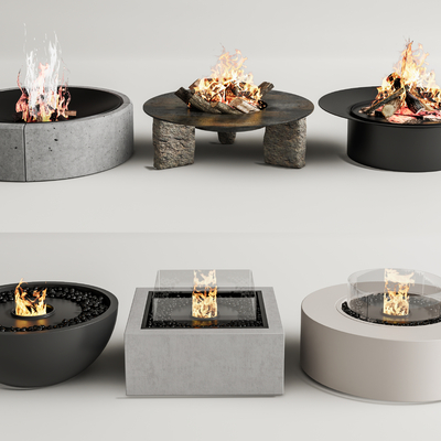 Modern outdoor fireplace patio stove