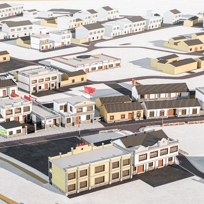 Bird's-eye view planning of rural residential buildings