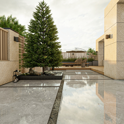 Modern Courtyard Garden