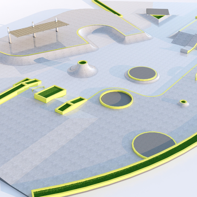 Modern Skateboard Park