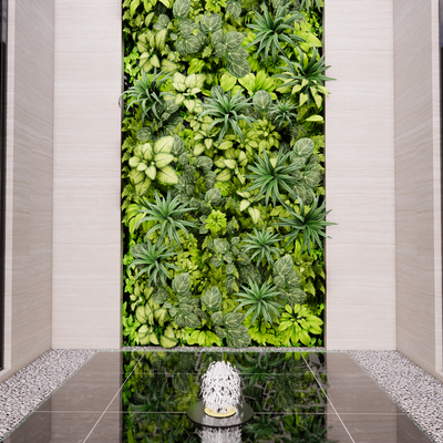 Modern courtyard atrium view