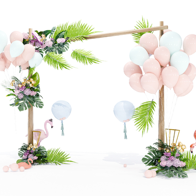 Modern Wedding Balloon Art Display