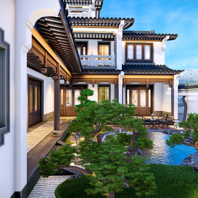 Chinese courtyard appearance