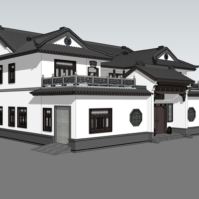 Architectural Appearance of Chinese Courtyard