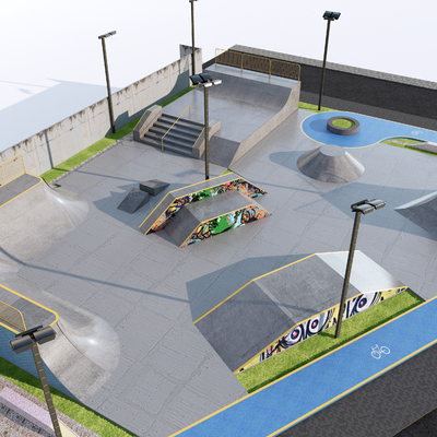 Modern Skateboard Park