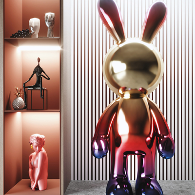 Modern Rabbit Art Toy Sculpture