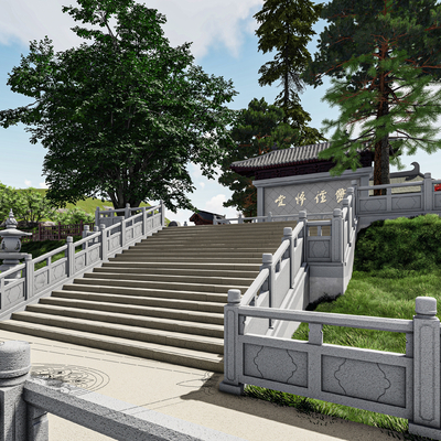 New Chinese Mountain Temple Entrance