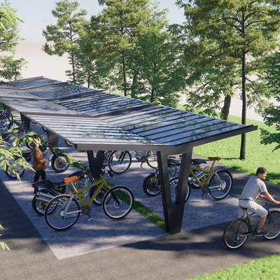 Modern bicycle shed non-motor vehicle parking shed