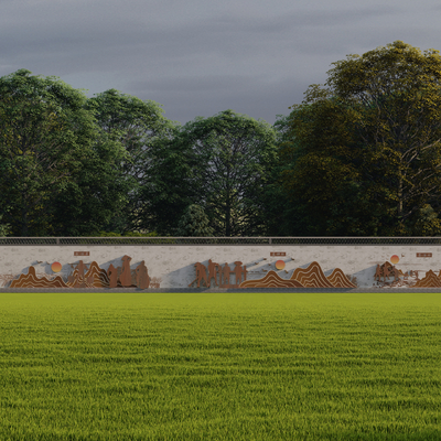 Neo-Chinese Style rural landscape wall