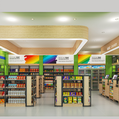 Modern Convenience Store Supermarket