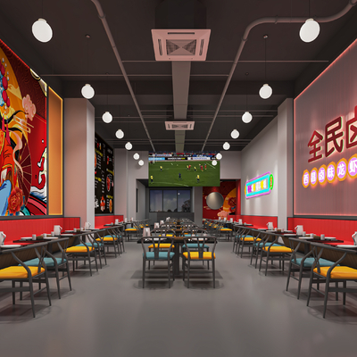 New Chinese-style Guochao Fast-food Restaurant Marinated Shrimp Shop