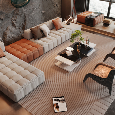 Minotti Miloti Sofa Coffee Table Combination