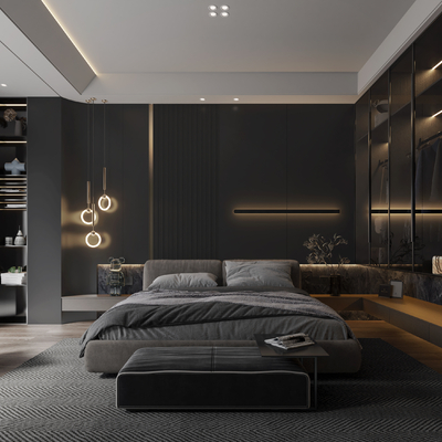 Minotti Dark Style Bedroom