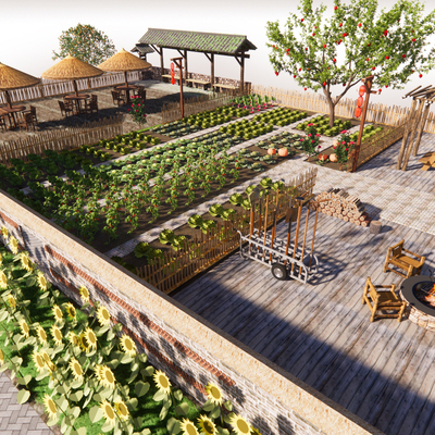 Natural wind vegetable garden market