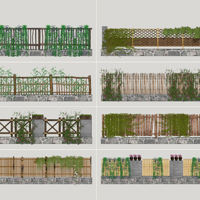 Natural wind courtyard fence