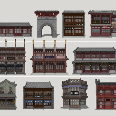 Chinese-style gatehouse shop appearance