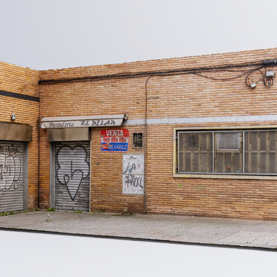 Modern old factory factory facade red brick wall