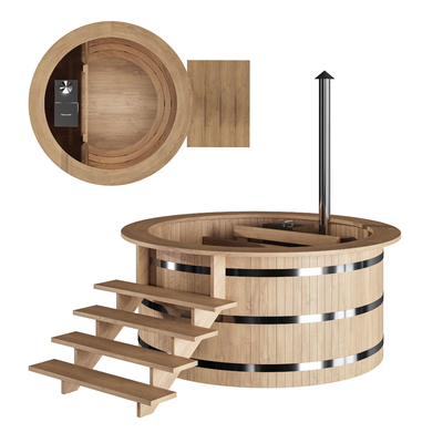 Nordic wooden barrel bathtub