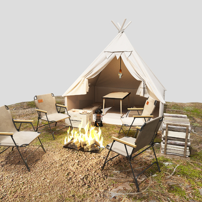 Camping Tent Camping Dining Table and Chair Bonfire