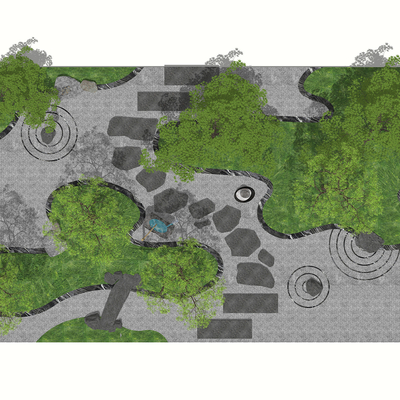 New Chinese micro-terrain landscape