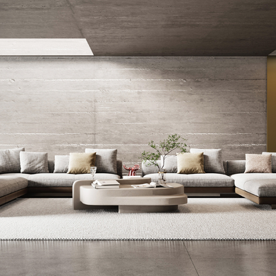 Poliform modern sofa coffee table combination