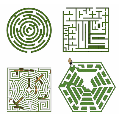 Modern gardening plants hedge maze