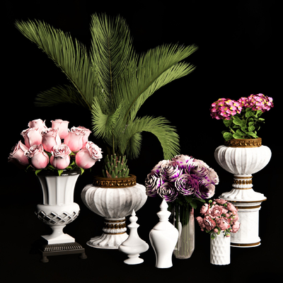 European-style potted plant