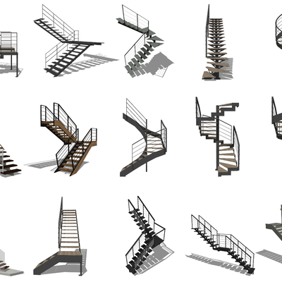 Industrial wind staircase