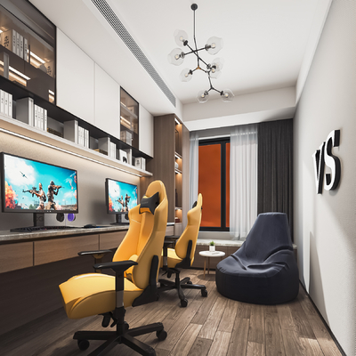 Modern E-sports Room Computer Room Entertainment Room Game Room