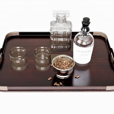 White wine whiskey glass tray