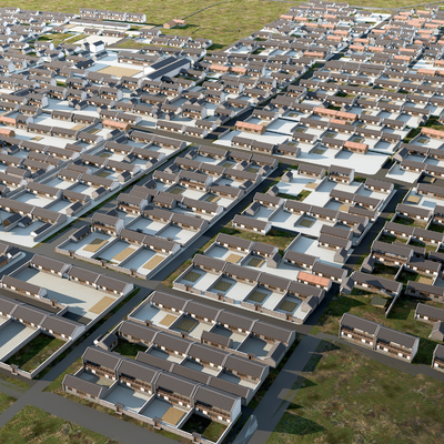 Modern rural bird's-eye planning