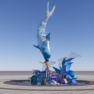 Sculpture of Modern Marine Animals