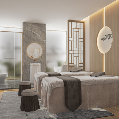 Neo-Chinese Style Beauty Salon Room