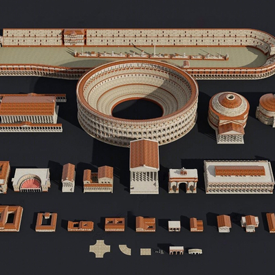 European classical Roman arena Colosseum architectural appearance