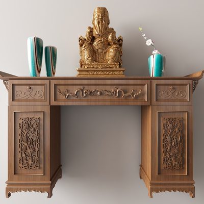 Chinese solid wood shrine