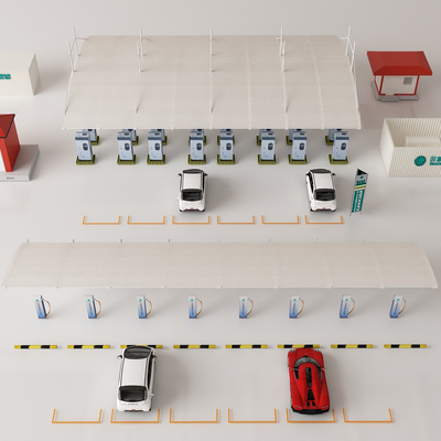 Charging pile, car charging station, parking shed