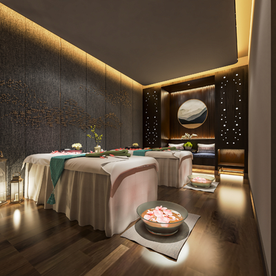 Neo-Chinese Style Beauty Salon Room