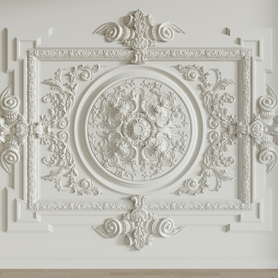 European-style carved ceiling lines