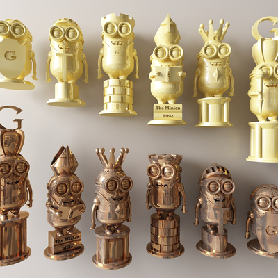 Modern Minion Bronze Statues Ornaments