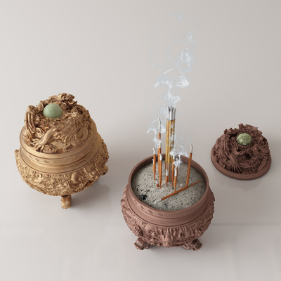 Chinese-style incense burner copper stove