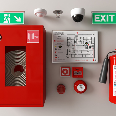 Modern fire cabinet fire extinguisher