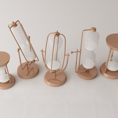 Modern hourglass ornaments