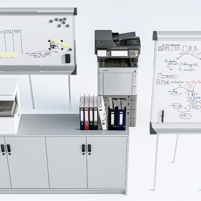 Printer File Cabinet Meeting Whiteboard