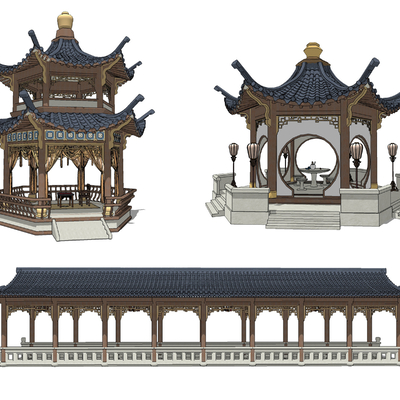 Chinese-style Antique Corridor and Corridor