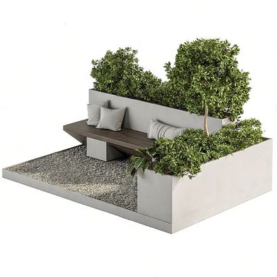 Outdoor flower bed landscape seat