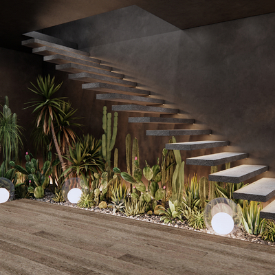 Modern plant pile stairwell