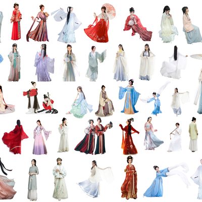 2D Hanfu Beauty Classical Woman Hanfu Ancient Dress