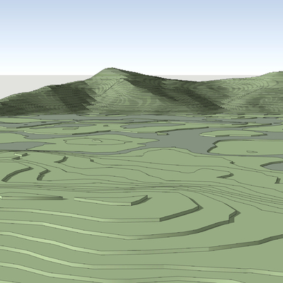 mountain sand table wetland model micro-topography